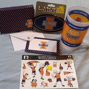 Illinois Illini Fan Mug Decals Cards Hitch Cover